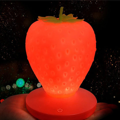 LED Kid Gift Atmosphere Lamp Night Light Strawberry Nightlight Romote USB Bedside Lamp Baby Children Bedroom Decoration